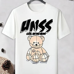 Men's Bear Print Active T-shirt for Outdoor