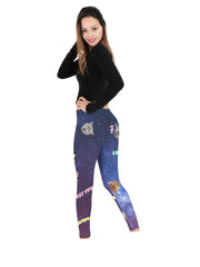 Cat Print Skinny Leggings High Waist Yoga Leggings