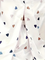 Heart Print Pajama Set Long Sleeve Top & Pants Women's Sleepwear