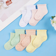 5pairs Soft Comfortable Thin Breathable Socks for Baby Boys And Girls