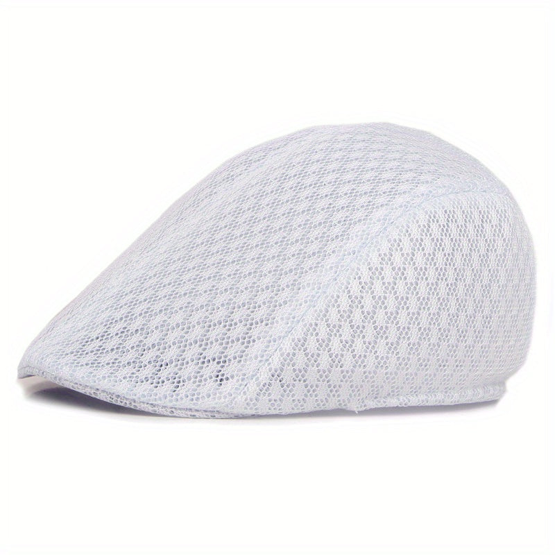 Mesh Breathable Flat Cap Newsboy Hats Sun Protection Visor Hat