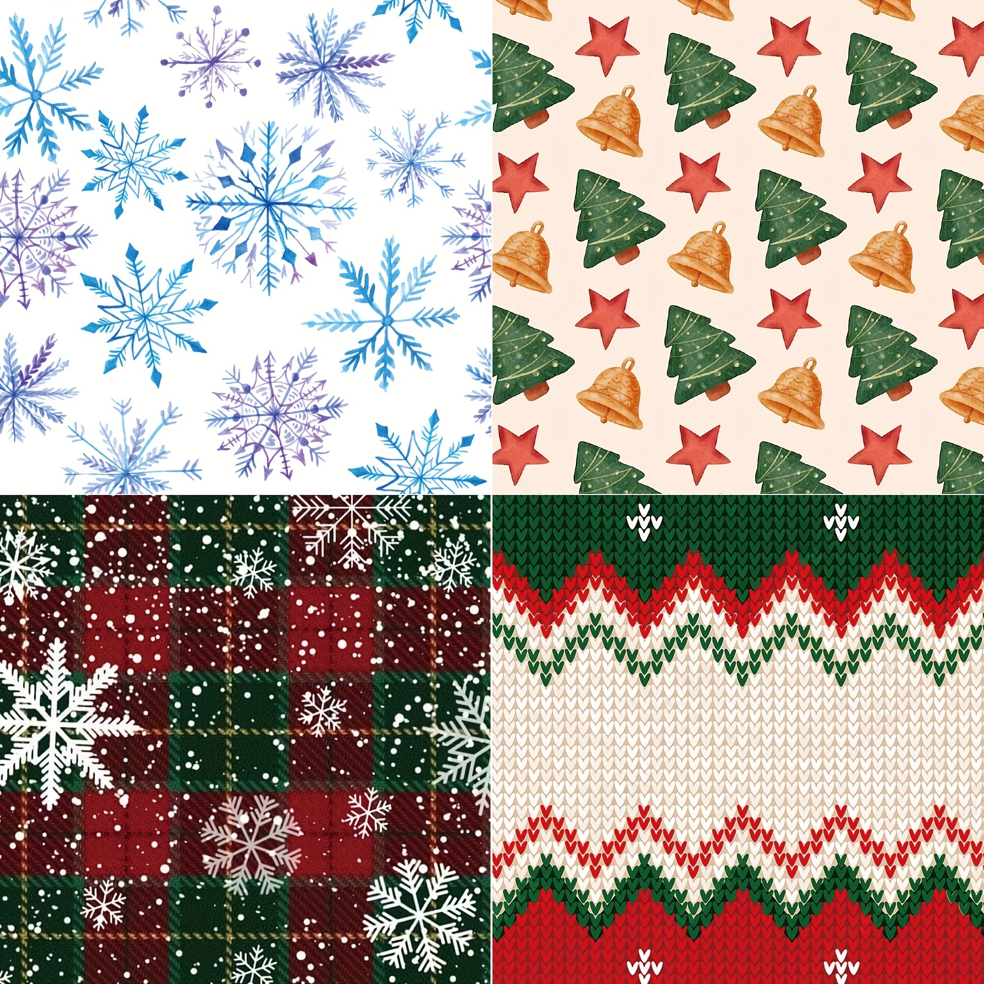 Christmas Scrapbook Paper Pad - 24 Sheets Single Sided Pattern Paper