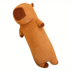 Cute Capybara Plush Standing Pillow for Home Decor - Dark Brown