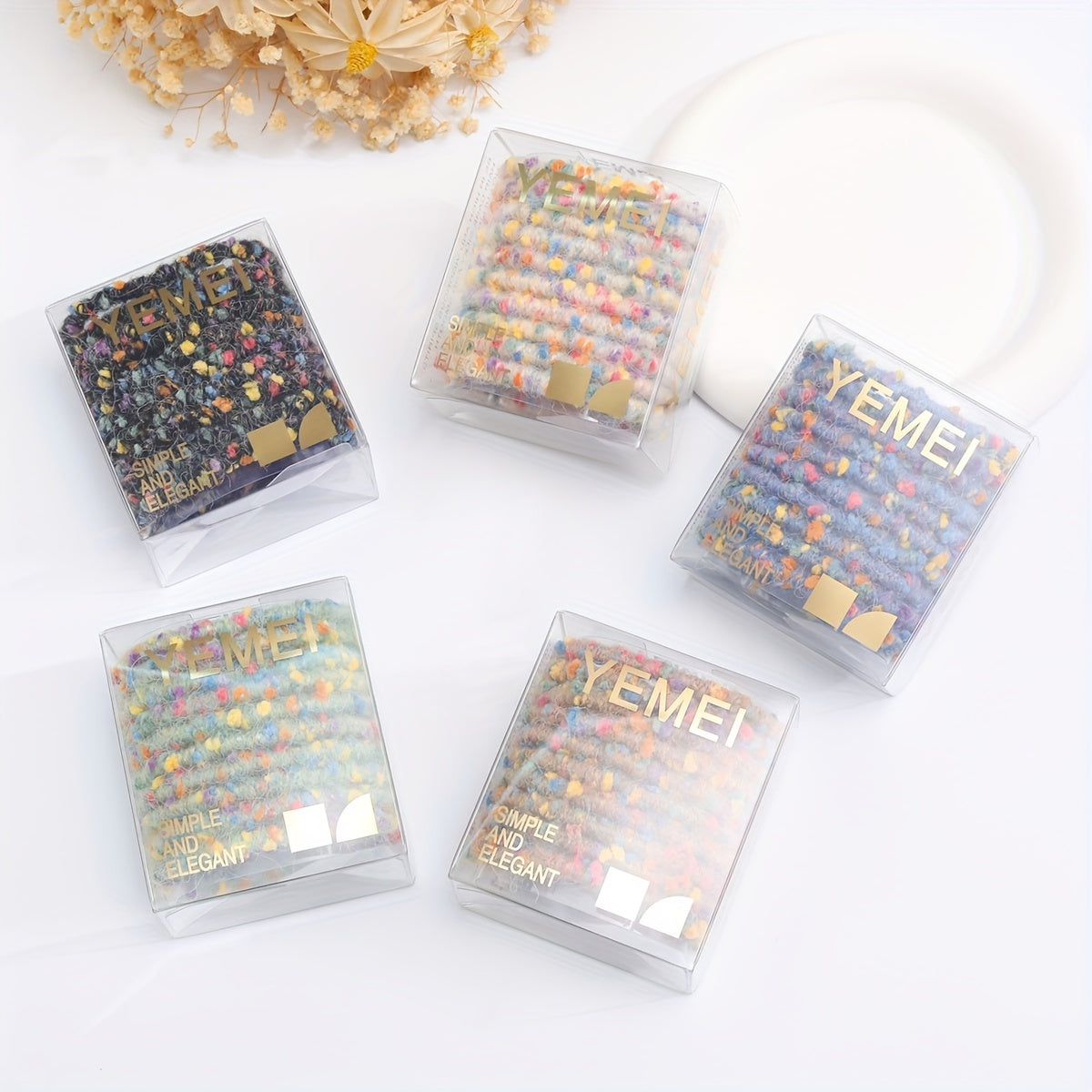 10pcs High Elastic Hair Ties Box Style Hair Rope
