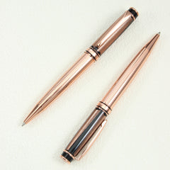 Engraved Metal Ballpoint Pen with 1.0mm Refill - Rose Design