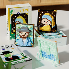 Famous Paintings Mini Building Blocks Home Desktop Decoration Christmas Gift