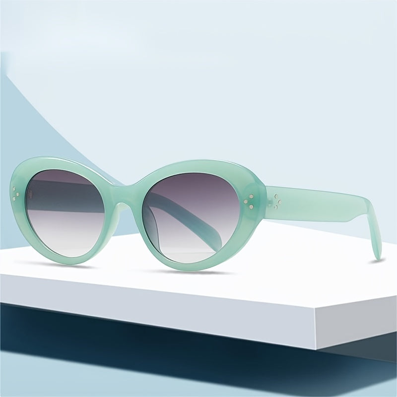 Cat Eye Sunglasses Small Frame Oval Sun Glasses Stylish Gradient Lens Shades