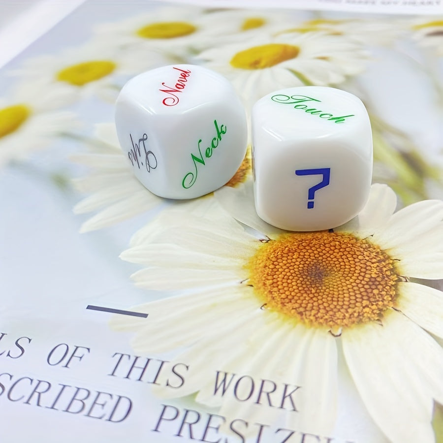 2pcs 25mm English Party Game Dice Couple Game Dice