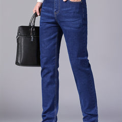Men's Classic Fit Jeans Semi-formal Medium Stretch Denim Pants