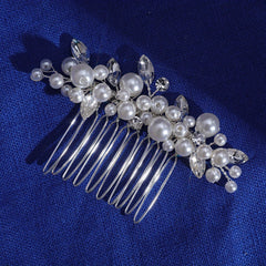 Faux Pearl Crystal Hair Comb Bridal Jewelry Insert Comb Wedding Hair Accessories