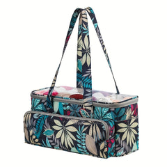 Portable Yarn Organizer Tote Bag for Knitting Projects and Crochet Accessories