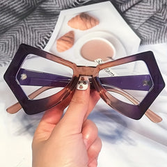 Y2K Butterfly Clear Lens Glasses Candy Gradient