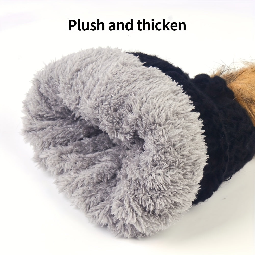 Kids Hat and Scarf Set, Warm Knitted Winter Hat and Neck Warmer