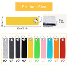 20 Pack Felt Keychains Pendants Crafts