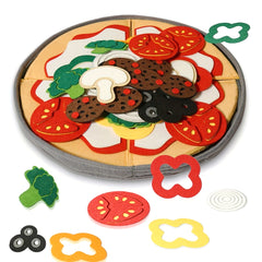Kids' Pizza Toy Set Kitchen Pretend Play Food Game Flannel Vegetable