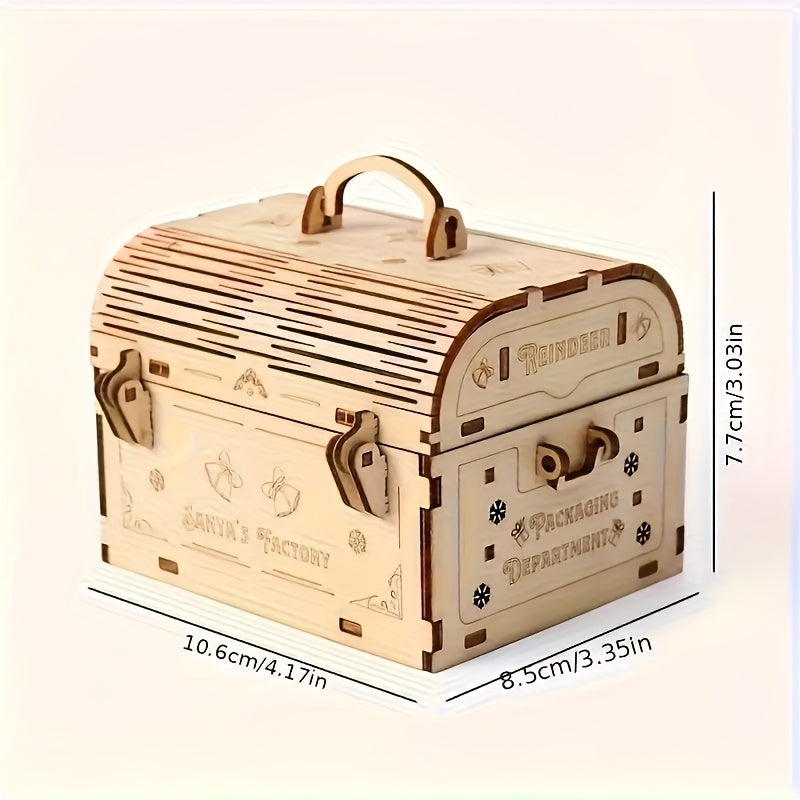 Wooden 3D Puzzle Model DIY Craft Password Box Hand Eye Coordination Adult