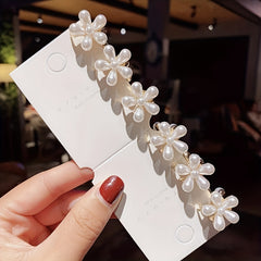 10pcs Pearl Flower Hair Clips for Girls Kids Sweet Summer Accessories