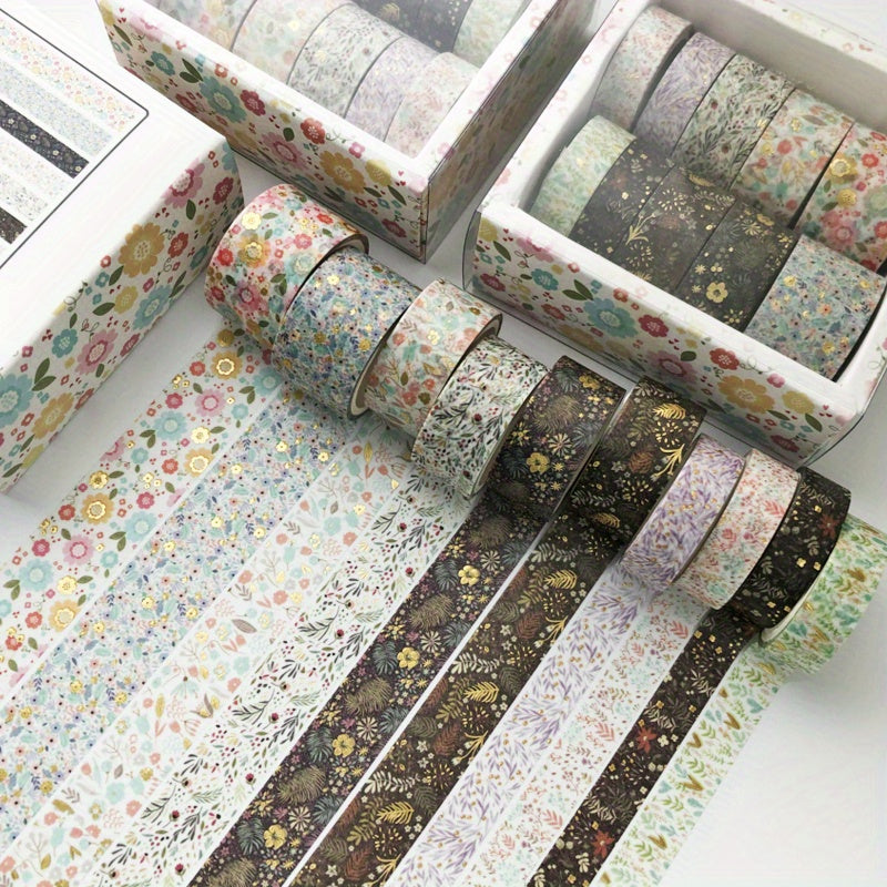 10pcs Bronzing Hand Account Tape Set 3 Meters