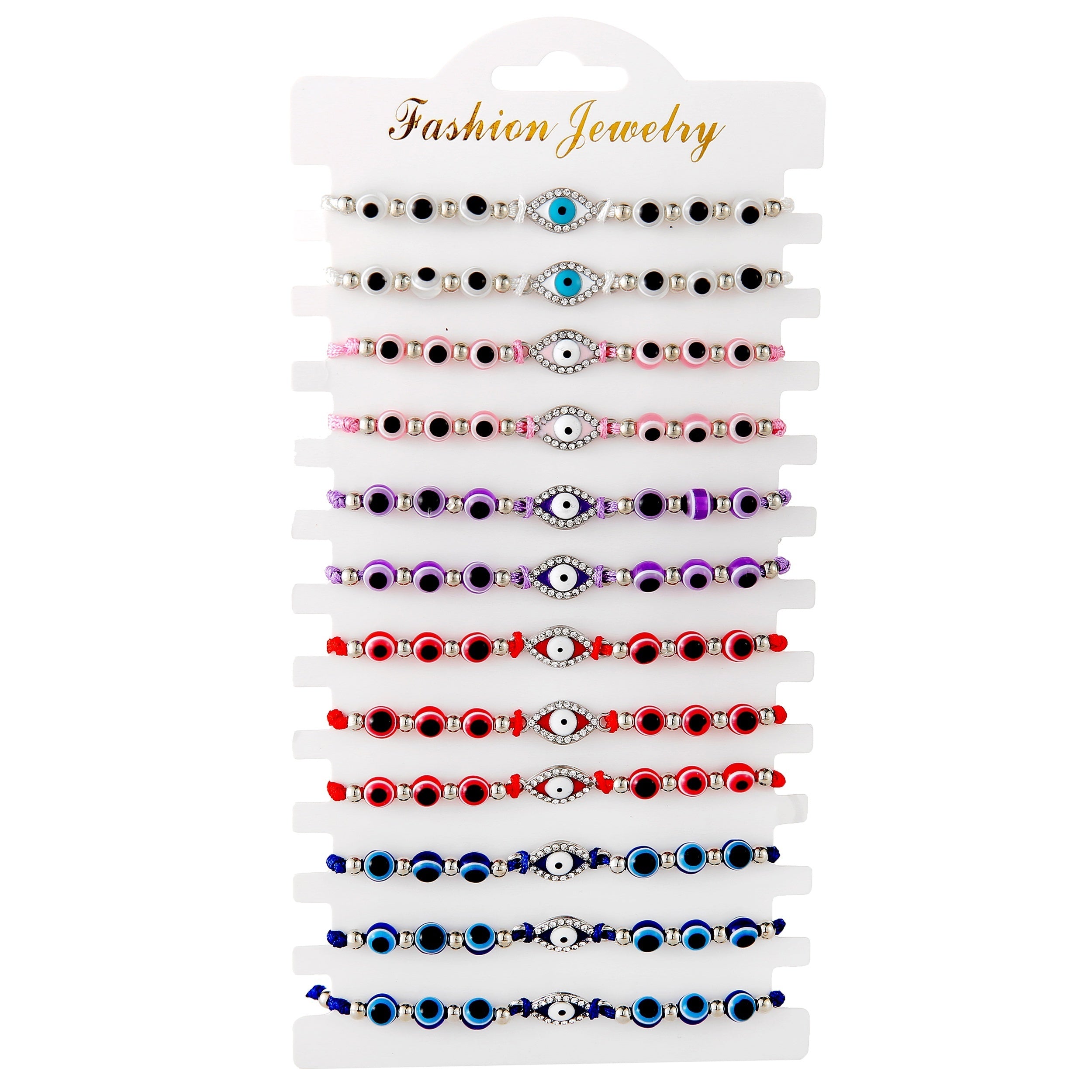 12pcs Evil Eye Beaded String Bracelets Red String Evil Eye Bracelet