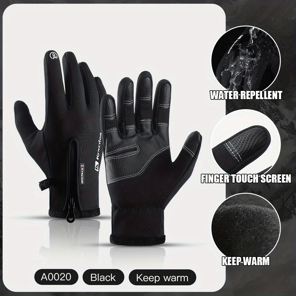 Winter Sports Velvet Warm Gloves Touch Screen Coldproof Ski Cycling Outdoor Glov