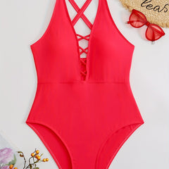 Cut Out One Piece Swimsuit Women's Sexy Bathing Suit