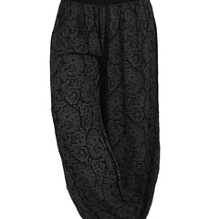 Boho Paisley Print Harem Pants Wide Leg Long Length