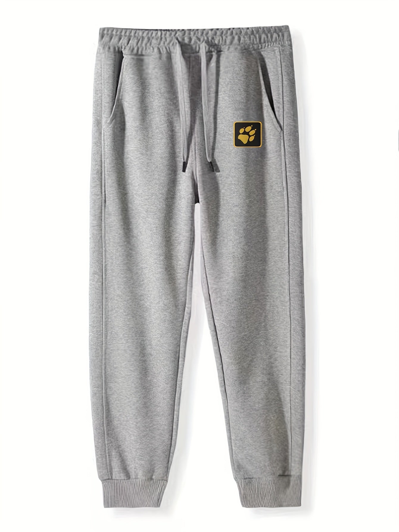 Dog Paw Pattern Men's Drawstring Sweatpants Pocket Casual Comfy Jogger Pants