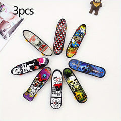 3pcs 5pcs Mini Finger Skateboard Set Creative Fingertip Movement Toy