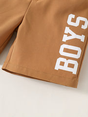 'Boys' Printed Sports Shorts, Drawstring, Big Boys, Summer Casual