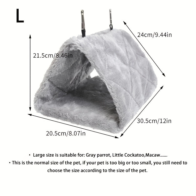 Small Pet Triangle Nest Flannelette Myna Winter Nest Pet Warm Cozy Cage