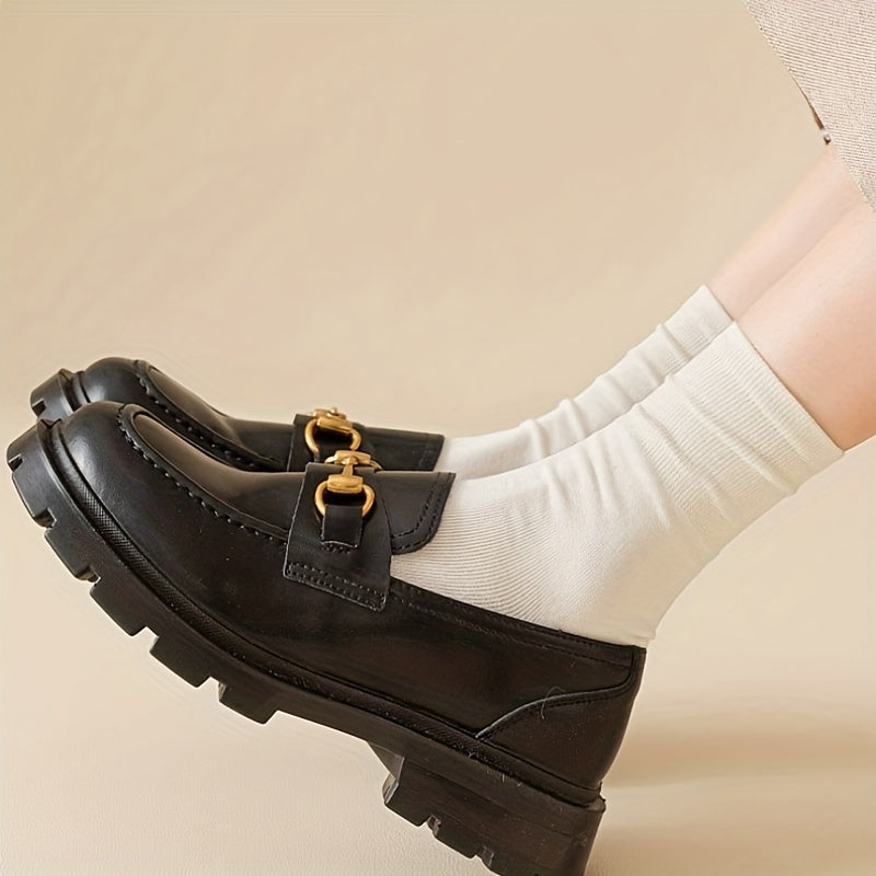 6 Pairs Soft Mid Tube Socks for Women