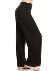 Wideband High Rise Wide Leg Trousers