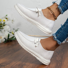 Women's Lace Up Lightweight Sneakers Low Top Shoes