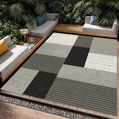 Geometric Line Print Area Rug for Living Room and Bedroom
