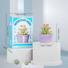 12pcs Flower Building Set Small Particle Blocks