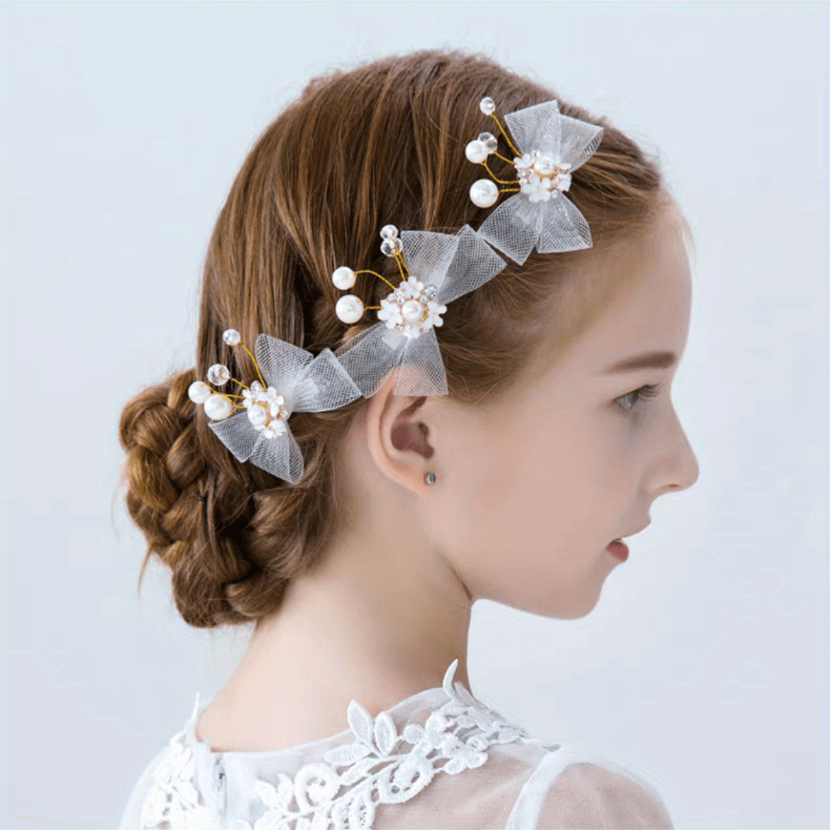 Artificial Flowers Hair Accessories Princess Decorative Head Jewelry