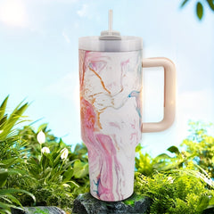 40oz Camo Starry Insulated Tumbler w/ Straw - Leakproof for Camping