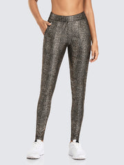 High Waist Sports Pants with Plush Inner Pockets for Yoga