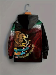 Eagle Print Hooded Sweatshirt for Kids - Halloween Party Gift