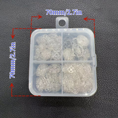 150 Round Transparent Snap Buttons for Clothing DIY