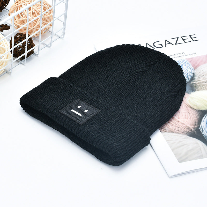 Men's Youth Street Solid Beanie Woolen Hat College Warm Women's Cold Hat