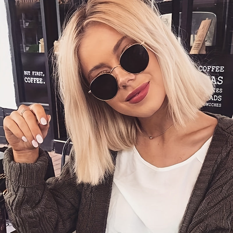 Vintage Oversized Round Sunglasses Women Sun Protection