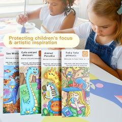 20pcs Portable Watercolor Painting Book Set for Kids 3-5 Years
