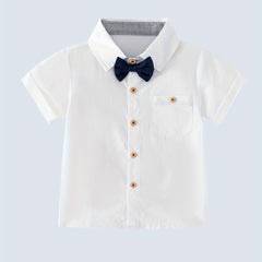 Boys Formal Short Sleeve Lapel Shirt
