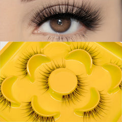 5D Faux Mink Lashes Wispy Soft Natural False Eyelashes 5 Pairs