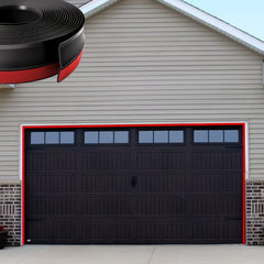 Garage Door Seal Strip 6M Brown Adhesive Rubber Weather Stripping Replacement