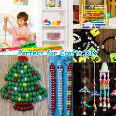 1100Pcs Assorted Pony Beads DIY Jewelry Making Kit