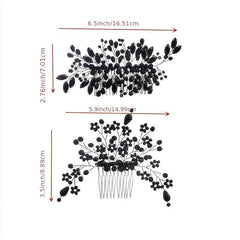 Bridal Wedding Rhinestone Side Hair Comb Elegant Headpiece for Women