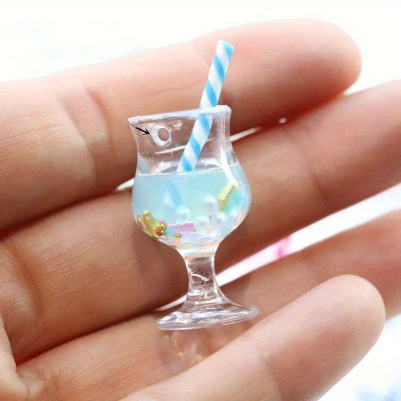 Mini Resin Straw Goblet for Dollhouse