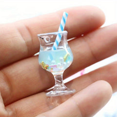 Mini Resin Straw Goblet for Dollhouse